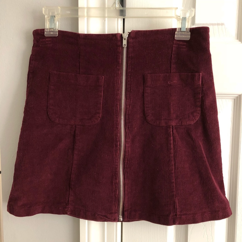 Brandy Melville Corduroy Zip-up Skirt